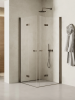 NEW TRENDY Kabina prysznicowa 100x80 New Soleo Gunmetal Brushed, Drzwi składane, podwójne K-2254